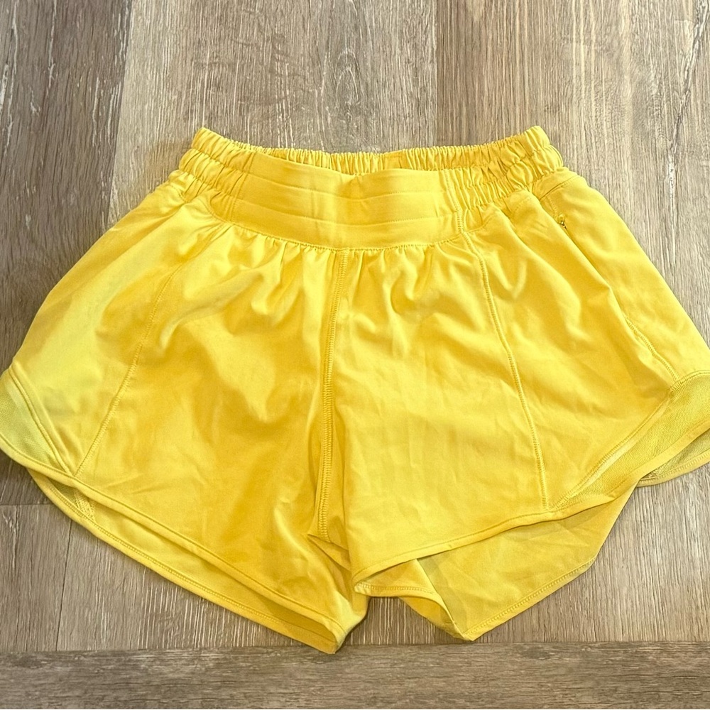 Lululemon Athletica Bright Yellow Athletic Shorts
